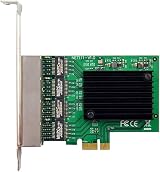 Wresetly RJ45 4-Port Gigabit Ethernet Server Adapter PCI-E X1 Network Card view 2
