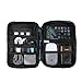 TOURIT Double Layer Electronics Accessories Organizer Bag Pouch Travel Case for Cables, Charger, Hard Drive, Memory Cards, Kindle, iPad Mini etc (Black)