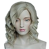 Namecute Natural Curly Kanekalon Wig with Wig Cap for Women, Medium, Blonde