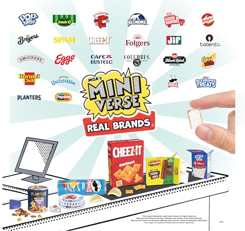 MGA's Miniverse Real Brands, 2-Pack, Mini Collectibles - Mystery Blind Packaging, Food Brands, Replica Food, NOT Edible, Collectors, Gift, 8+