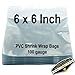 500 pcs Quality 6 x 6 inch Odorless PVC Shrink Wrap Bags for Soaps, Bath Bombs, Bottles, Crafts & DIY Homemade Products by Mighty Gadget (R) - 100 Gauge