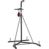 VEVOR 2 in 1 Punching Bag Stand, Steel Heavy Duty Workout Equipment,Freestanding Sandbag Rack,for Home Gym Fitness