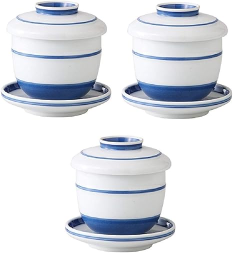 Amazon 食器 碗 茶碗蒸し ちゃわんむし 台付き 来客 法事 蒸し物 セット 人気 おしゃれ 可愛い プレゼント 日本製 夢路 台付むし碗 5客組 汁椀 オンライン通販