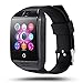 Smart Watch with Camera, Ezone Q18 Bluetooth Smartwatch with Sim Card Slot Fitness Activity Tracker Sport Watch for Android Smartphones (Black)