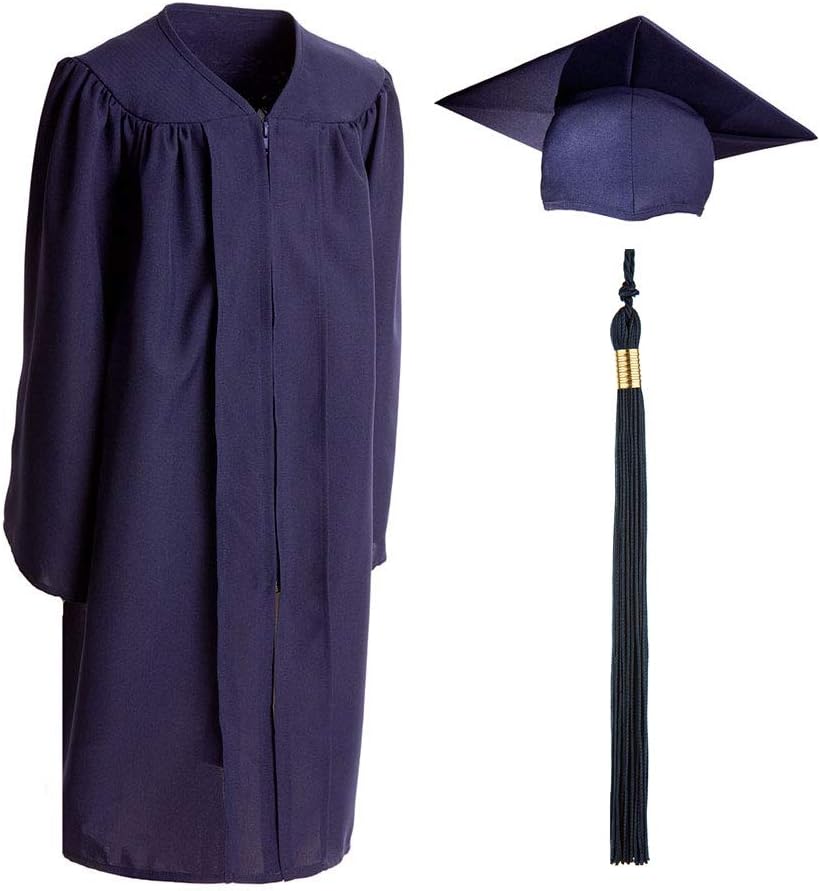 GraduationSource - Child Matte Graduation Cap, Gown, Tassel Set | Graduation Cap And Gown 2023 | Unisex Child Graduation Robe