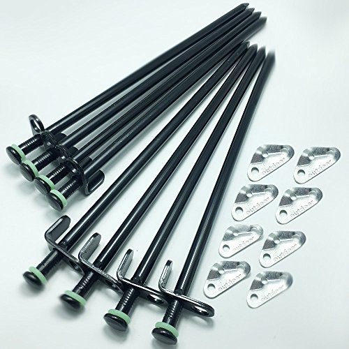 AITUSHA Tent Stakes Heavy Duty 12Inch Steel Unbent Tent Pegs