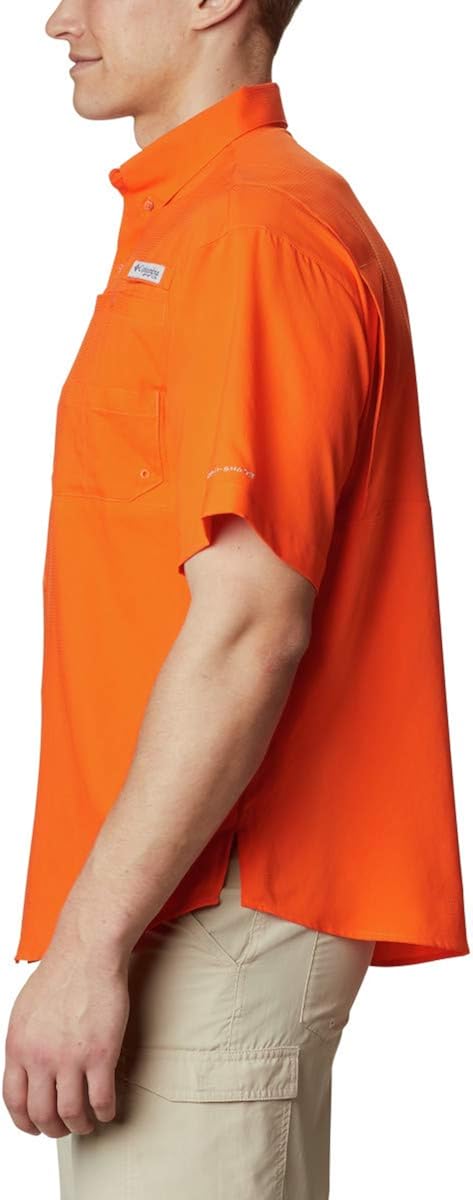 NCAA Clemson Tigers Men's Tamiami Short Sleeve Shirt, Large, CLE - Spark Orange : Clothing