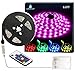 PINSAM Battery Powered Led Strip Lights, Waterproof Flexible Color Changing RGB LED Light Strip,5050 2M/6.6FT 60 LEDs 5V Battery-powered with RF Controller