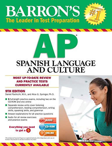 Barron's AP Spanish Language and Culture with MP3 CD  &  CD-ROM, 9th Edition