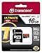 Transcend 16 GB MicroSDHC Class 10 UHS-I Memory Card with Adapter 90 Mb/s (TS16GUSDHC10U1)
