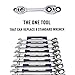 Moongo Tool SAE 8-n-1 Ratcheting wrench, Double Box End Wrench 5/16-Inch by 3/8-Inch, 7/16-Inch by 1/2-Inch, 9/16-Inch by 5/8-Inch, 11/16-Inch by 3/4-Inch, Best Father's Day Gifts for Men, Father/Dad