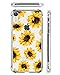 Hi Space Flower Clear Case Fit iPhone XR Release 2018, Sunflower Girls and Women Floral Back Cover, Transparent Flexible TPU Bumper Shockproof Protective Case