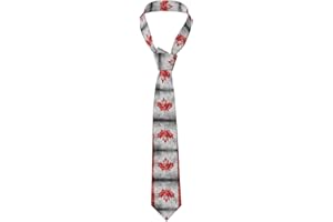 SYHEART (Retro Canada Flag) Printed Men's Necktie Nice and Easy to Match, Perfect for Business and Special Occasions
