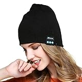 Wireless Bluetooth Beanie Hat, Unisex Bluetooth Beanie Smart Winter Knit Hat V4.2 Wireless Musical Headphones Earphones Cap Unique Christmas Tech Gifts for Teen Young Boys Girls Men Women