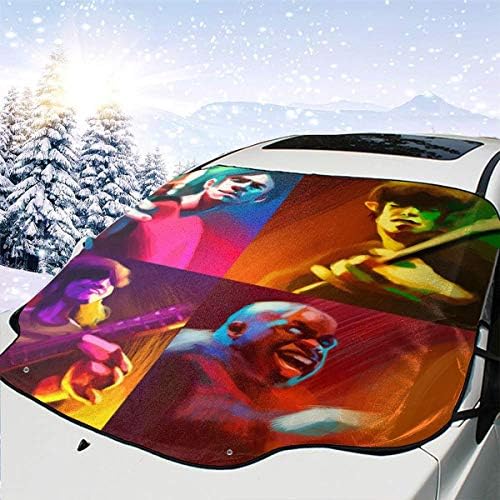 車のフロントガラスカバー 車の保護カバー 工具 メンテナンス用品 音楽バーチャルバンドgorillaz コーティングされた防水生地 日光を遮断し 車内を老化や熱から効果的に保護し 最も快適で涼しい室内環境を作成します Tarunniketanpublicschool Com