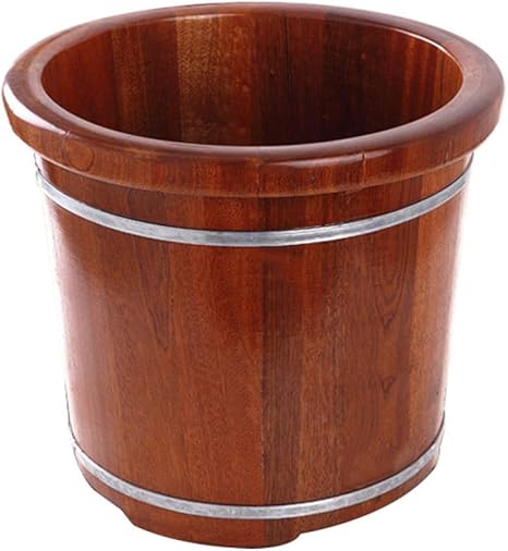 Barril de baño de pies, bañera de pie de madera maciza, lavabo de