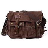 HDE Vintage Canvas Military Tactical Ammo Style Shoulder Messenger Field Bag