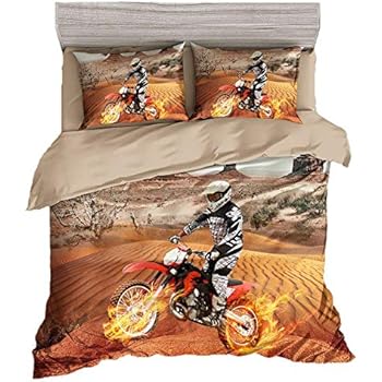 Amazon.com: BeddingWish 3D Motorcycle Racing Printed