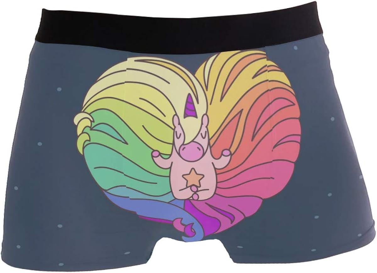 Fashion Rainbow Unicorn Animal Men's Underwear Boxer Briefs Breathable, Multi at Amazon Men’s