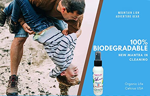 Shoe Deodorizer Cleaner, Foot Freshener That Eliminate Odors It Comes As A Spray Disinfectant Useable On Both Feet And Shoes Say Goodbye To Stinky Shoes And Smelly Feet with Organic Tea Tree Oil And Soapberries.