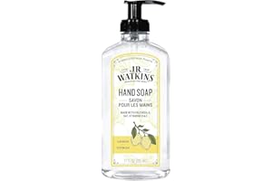 J.R. Watkins Lemon Gel Hand Soap, Scented Liquid Hand Wash for Bathroom or Kitchen, USA Made and Cruelty Free