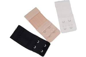 Bra Extender, 3 Pieces Bra Extender Extension Strap Brassiere Extender Hook, 2 Rows 2 Hooks, 3 Colors Attractive and Fashion