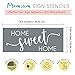 Welcome, Home Sweet Home, Grateful Calligraphy Stencilling Set - Country Farmhouse Word Stencils – Set of 3 Reusable Sign Stencils – Easy Rustic DIY Décor