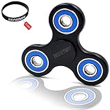 Fidget Spinner Toy Stress Reducer, Fingertip gyro with New Ball Bearing Good for ADD, ADHD, Anxiety Multipurpose convenient EDC Focus Toy(black blue)