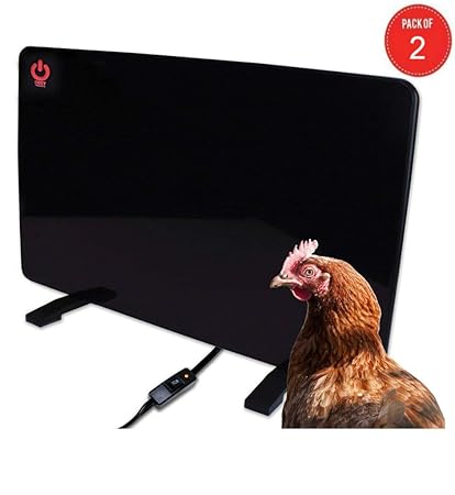 Cozy Products Safe Chicken Coop Pet Heater 200w Flat Panel Technology One Size Black Pack Of 2
