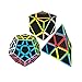 I-xun Carbon Fiber Speed Magic Cube Bundle, Pyraminx Skewb Megaminx Cube - 3 Pack