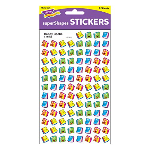 Trend Enterprises Happy Books Super Shapes Stickers (800 Piece)