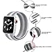 Winmy For Apple Watch Band Sport Loop Bands 38mm, Lightweight Breathable Nylon Replacement Band Strap for Apple Watch Nike+, Series 1, Series 2, Series 3, Sport, Edition - White Stripe