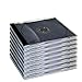 BlastCase 10.4 mm Standard Single Clear CD Jewel Case with Assembled Black Tray, 8 Pack