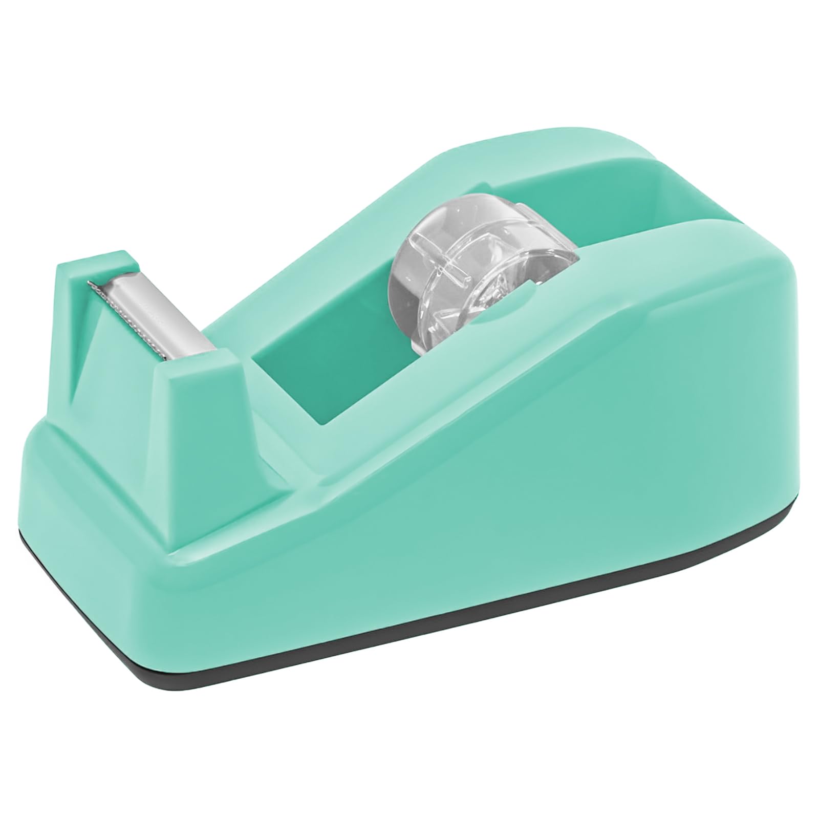 Photo 1 of Desktop Office Tape Dispenser, Adhesive Roll Holder with Weighted Nonskid Non-Slip Base, Cute Plastic Weighted Tape Roll Dispenser for Desk, Office, Home, School, Shop - Green