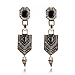 Elakaka Women's Resin Gemstone Retro Earrings