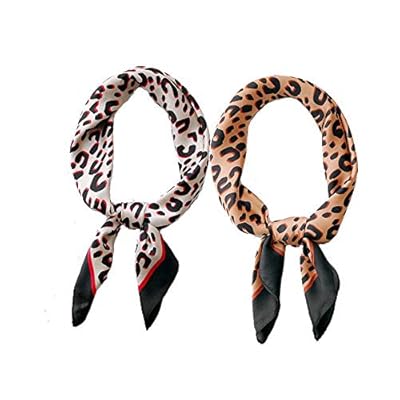 Womens 27.5" Square Silk Like Neck Scarves Cute Dots Print Hair Scarf