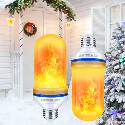 CPPSLEE LED Flame Light Bulbs, 4 Modes Fire Light Bulbs, E26 Base Flame