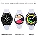 VIGOSS Compatible with Samsung Galaxy 42mm Bands 40mm Band, 20mm Width Silicone Strap Wristband for Samsung Gear Sport sm-r600 Smartwatch (White/Black, S/M)