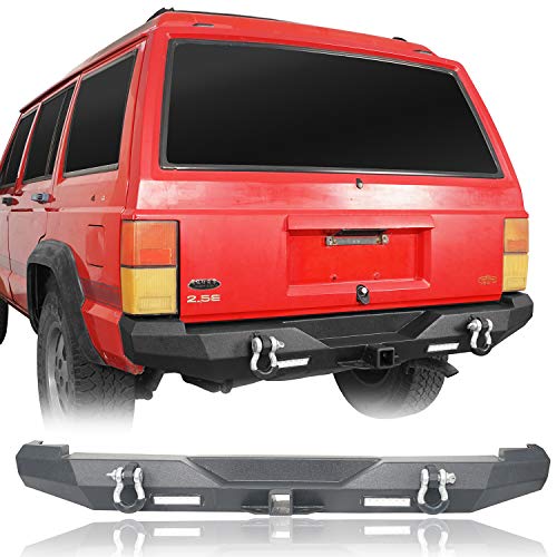 Hooke Road Cherokee XJ Rear Bumper with 2×18W LED Lights & Receiver