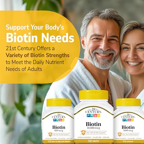21st Century 21st Century, Biotin, 10,000 mcg, 60 Tablets