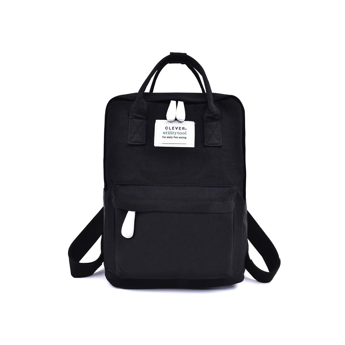 NICOLE & DORIS Ladies Backpack Casual canvas backpack for school women daypack splicing color waterproof fashion backpacks Black