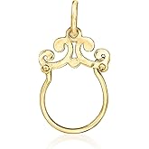 Ross-Simons Italian 14kt Yellow Gold Scrolled Charm Holder Pendant