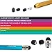 Honsky Cell Phone Stylus, Tablet Stylus for Touch Screens: Universal Slim Long Metal Pencil-Like Stylist Pens, Tablet Pen, Touchscreen Stylus Pen - Red, Champagne, Purple - Six Sided, 3 Packs