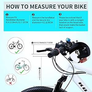 CamGo Bike Basket Multi-Purpose Bicycle Handlebar Bag with Hand Strap Detachable Bike Front Basket for Pet Carrier, Grocery Shopping, Briefcase Commuter, Outdoor Camping