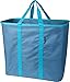 CleverMade Collapsible Laundry Tote, Large Foldable Clothes Hamper Bag, LaundryCaddy CarryAll XL Pop Up Storage Basket with Handles, Blue/Teal