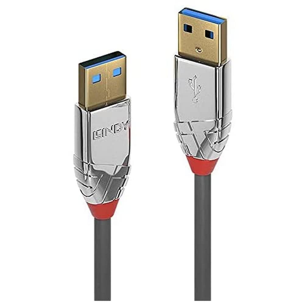LINDY 36625 0.5 m USB 3.0 Type A Cable, Cromo Line
