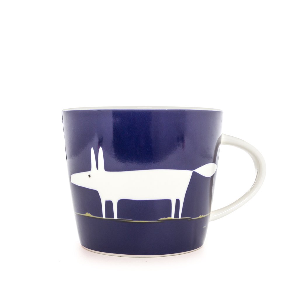 Scion Living - Keith Brymer Jones Collaboration Range - Mr Fox Ceramic Mug - Indigo - 350ml