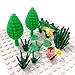 SPRITE WORLD Block Parts Compatible for Major Brand Garden Flower Tree Plant Set Building Toy Trees Plants Flowers