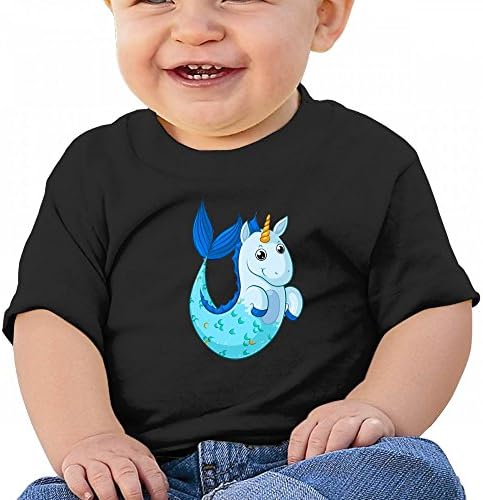 Esther Hamlet Cool Blue Unicorn Mermaid Infant Baby Short Sleeve Comfort Soft Essential T-Shirt