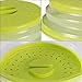 Ouchan Collapsible Microwave Plate Cover Green Colander Strainer for Fruit Vegetables,BAP Free and Non-toxic
